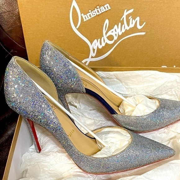 Christian Louboutin iconic ‘Iriza’ starburst discoball sky high 100mm EU38 - Picture 2 of 8